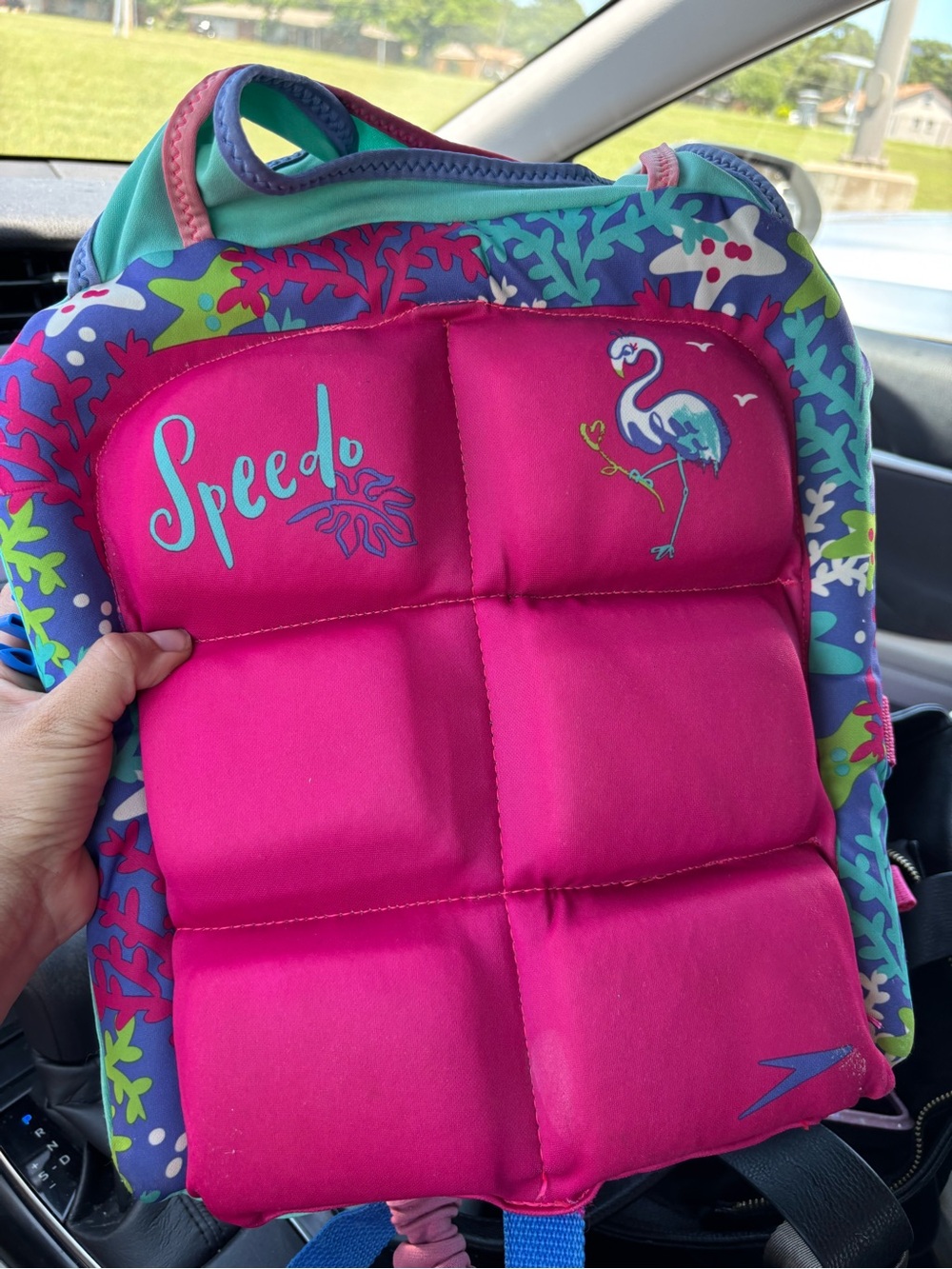 Speedo Kids Pink & Turquoise Flamingo Swim Backpack